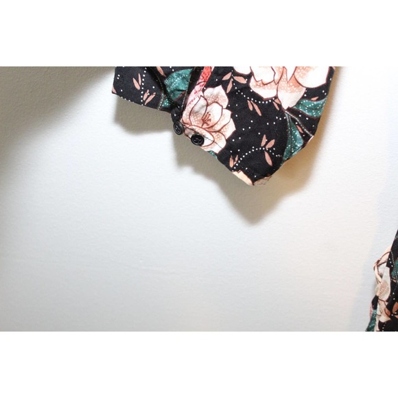 Torrid Floral Button Midi Challis Shirt Dress Black Plus Size 3 3X H14301 - Picture 13 of 16